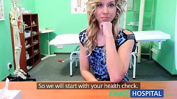 Fake Hospital Doctor offers blonde a discount on new tits in exchange for a good